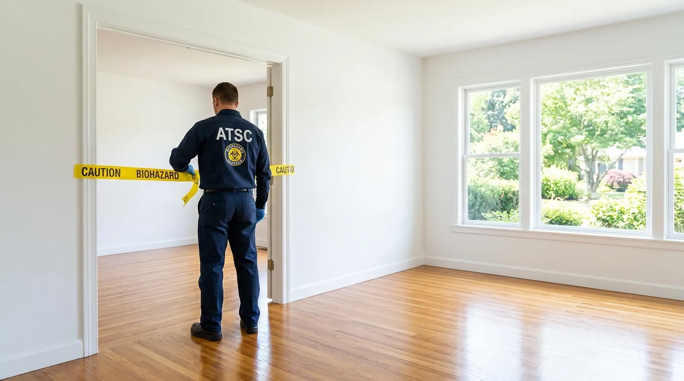 Certified biohazard cleanup crew performing Decomposition Cleanup in South Old Bridge